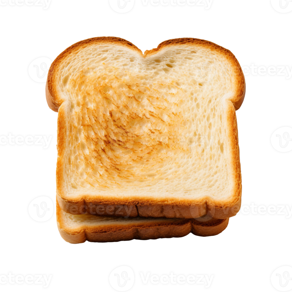 Bread toast slice isolated on transparent background png