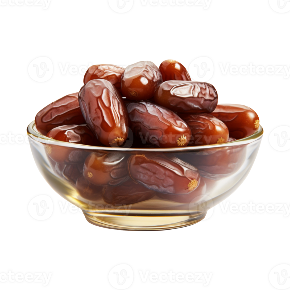 bowl of dates isolated on transparent background png