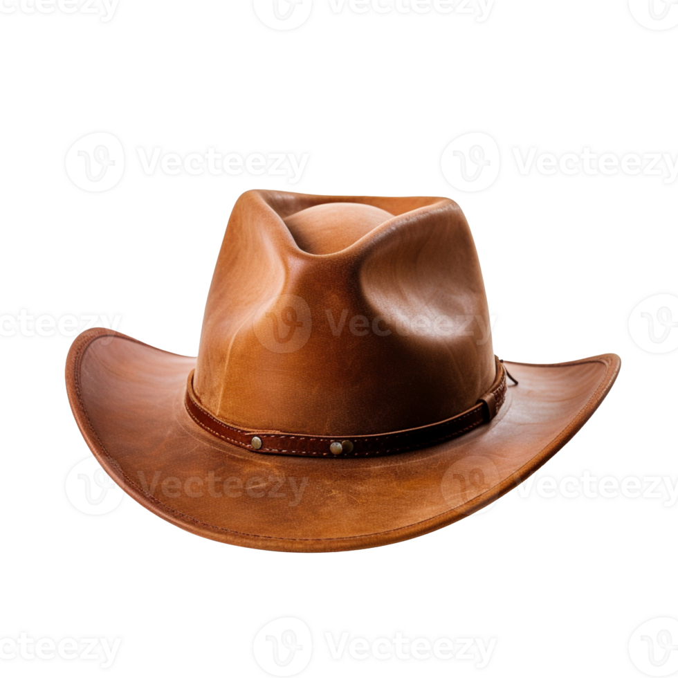 Marrone pelle cowboy cappello isolato su trasparente sfondo png
