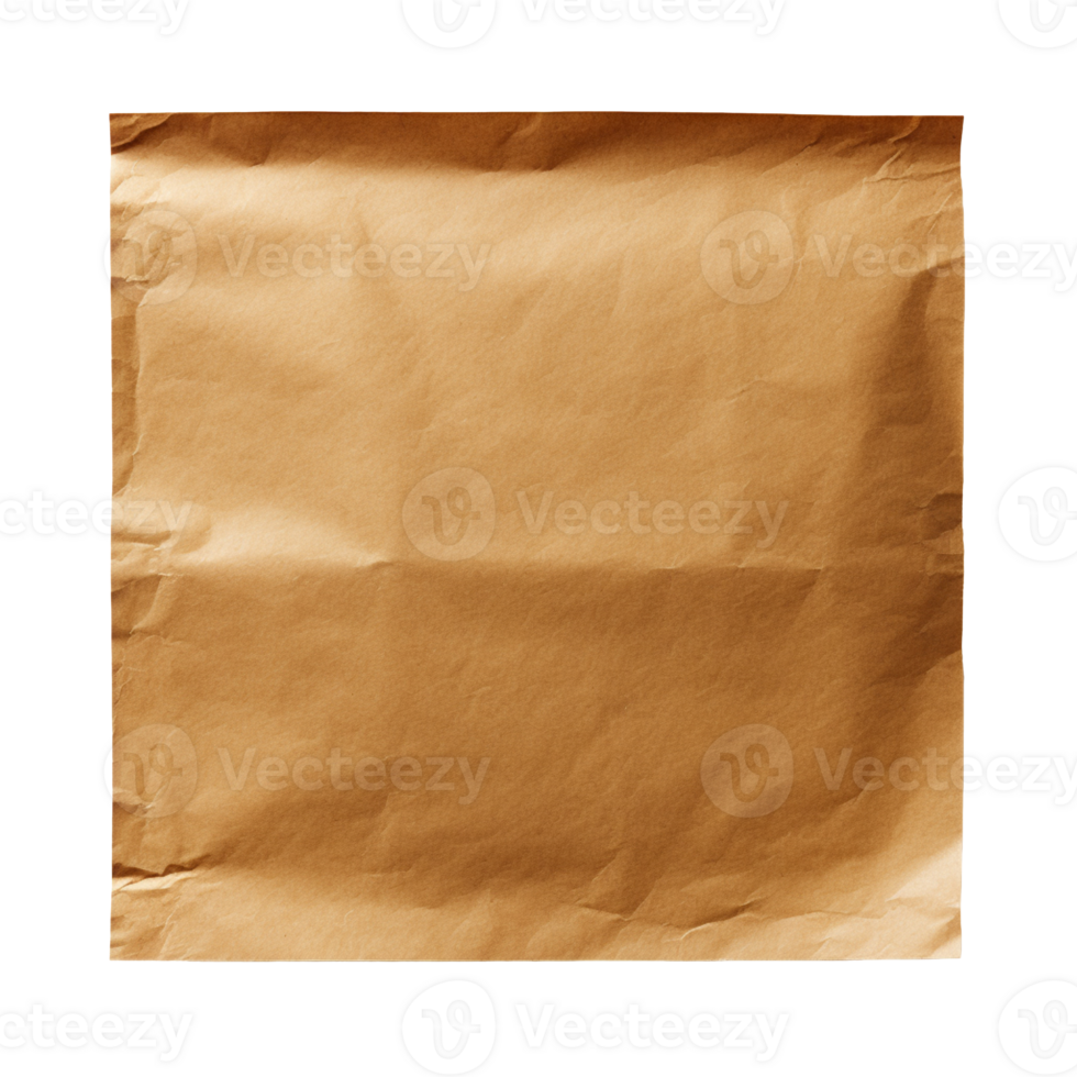 brown paper isolated on transparent background png