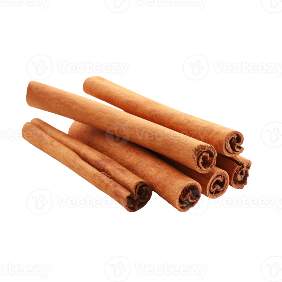 Bunch of cinnamon sticks isolated on transparent background png