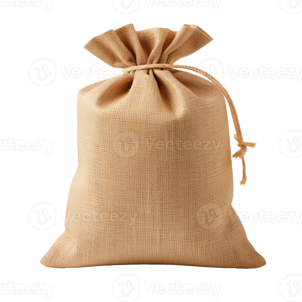 Burlap sack isolated on transparent background png