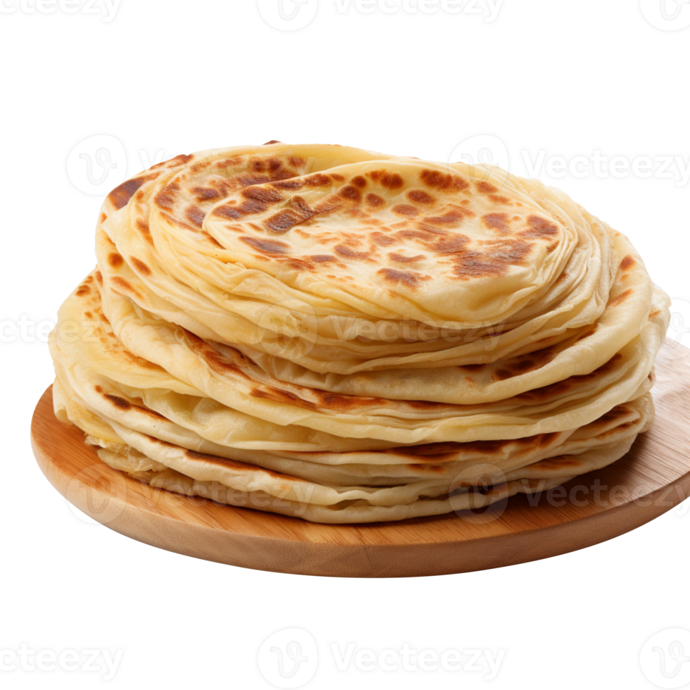 Butter Paratha isolated on transparent background png
