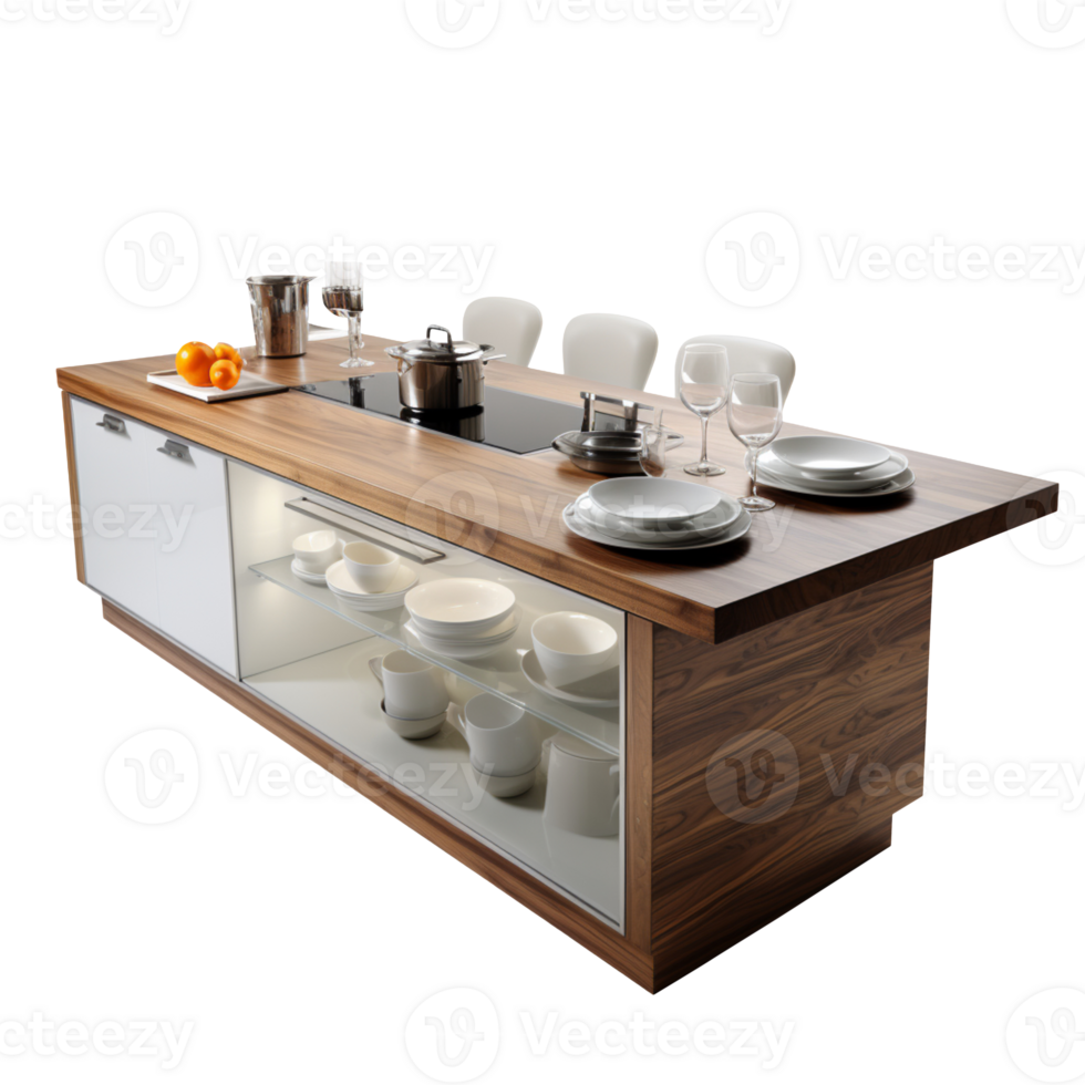 Captivating Kitchen Island isolated on transparent background png