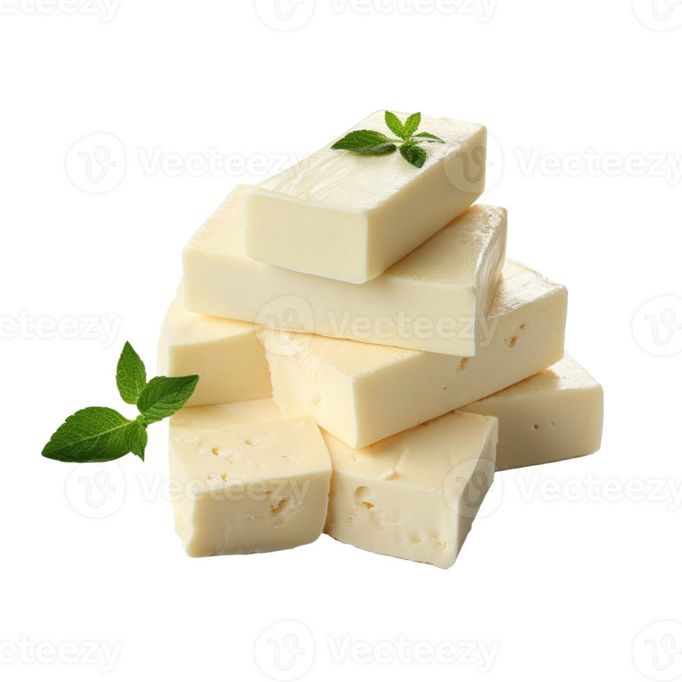 Cheese Feta isolated on transparent background png