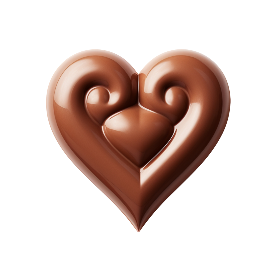 chocolate corazón aislado en transparente antecedentes png