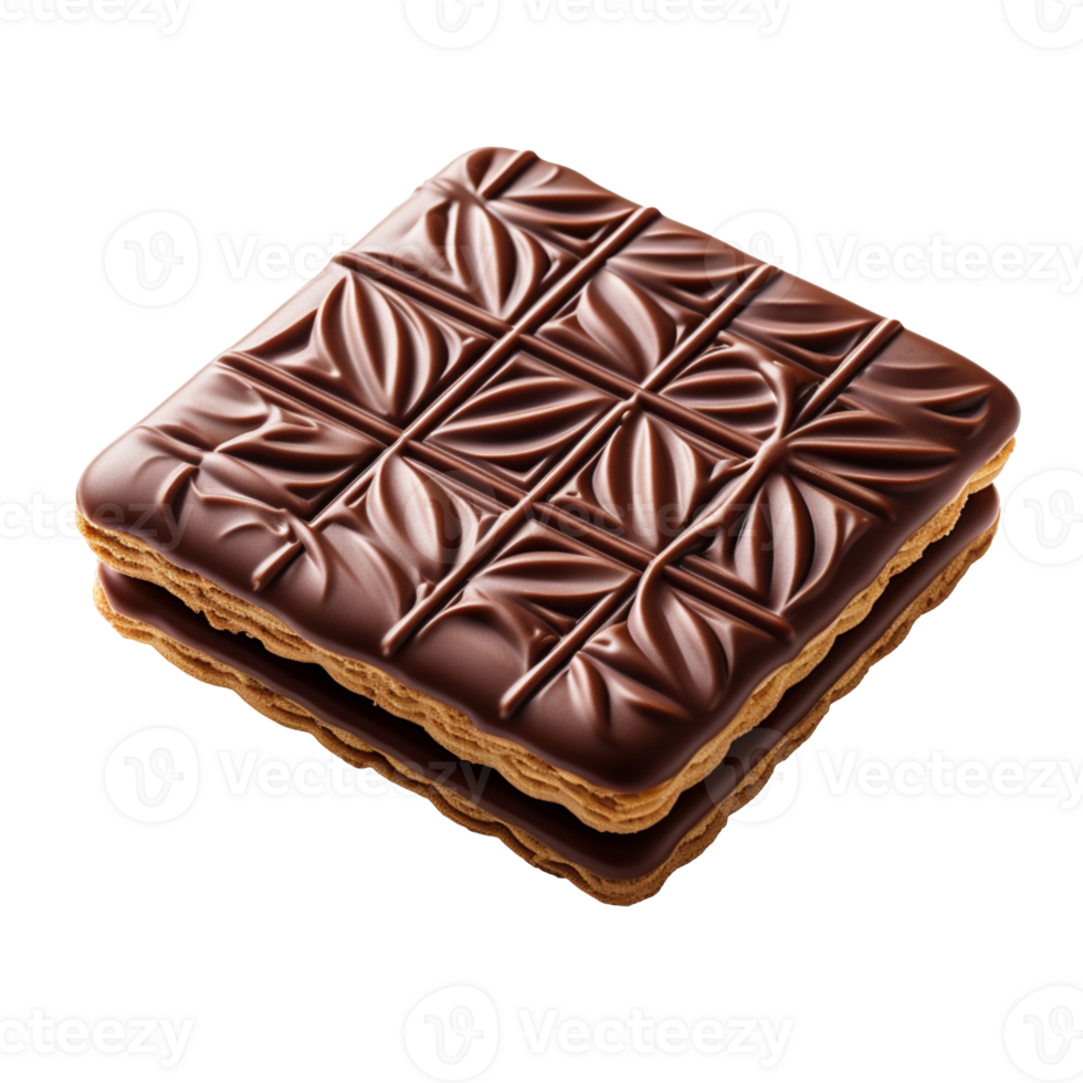 Chocolate biscuit isolated on transparent background png