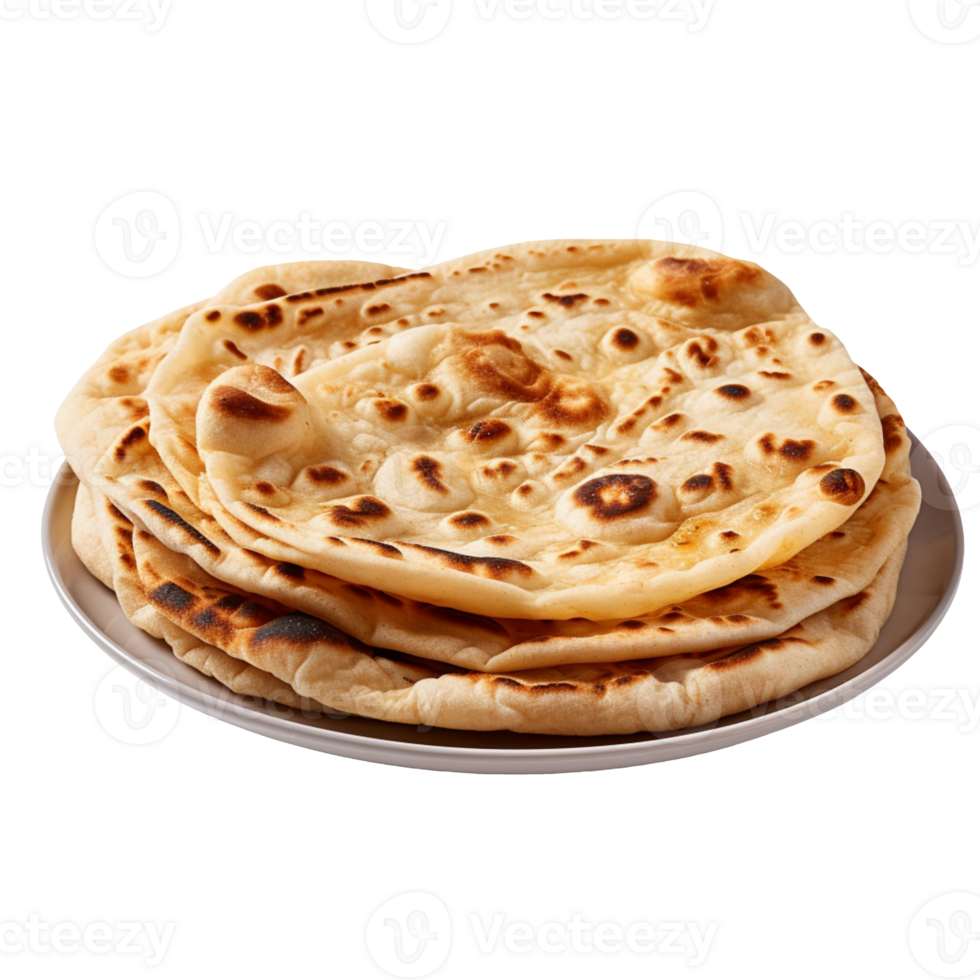 Chapati bread isolated on transparent background png
