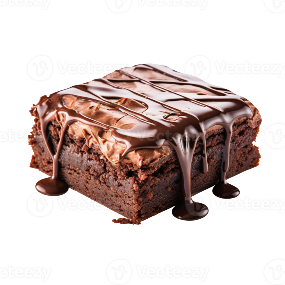 Chocolate brownie isolated on transparent background png