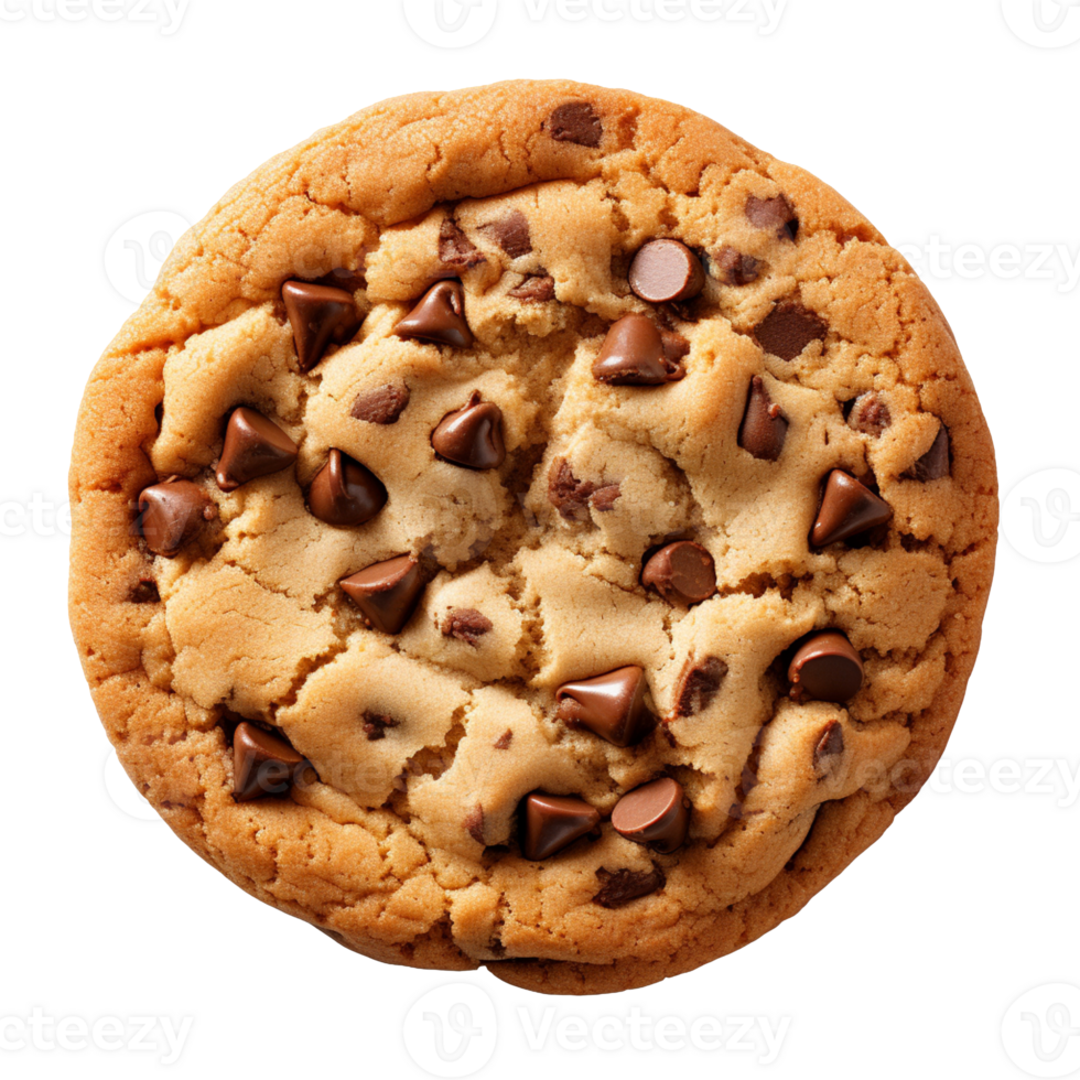 Chocolate Chip Cookie isolated on transparent background png
