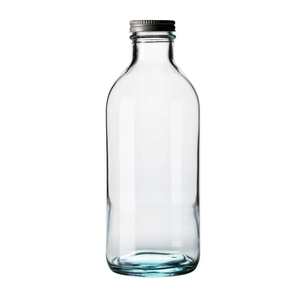 clear glass bottle isolated on transparent background png