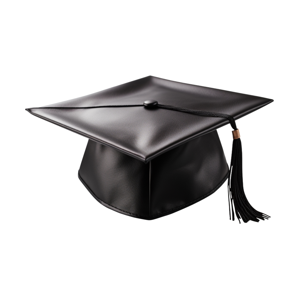 college graduation cap isolated on transparent background png