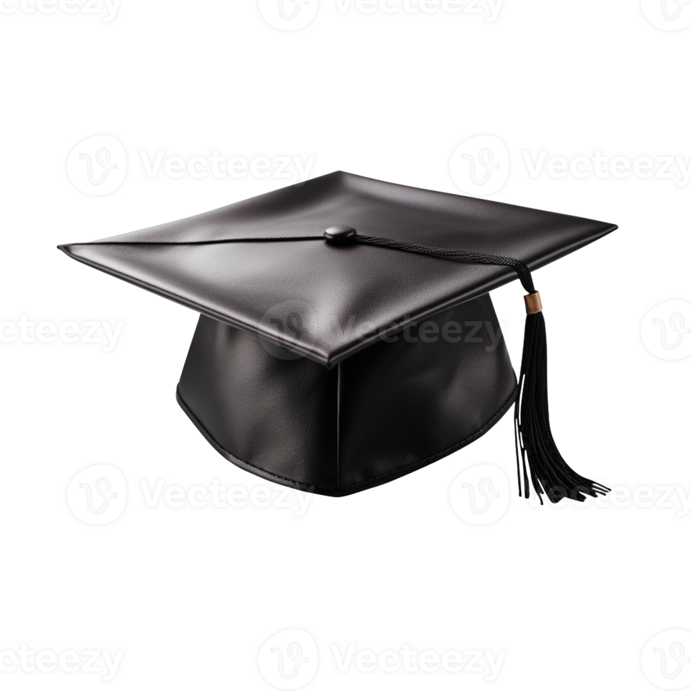 college graduation cap isolated on transparent background png