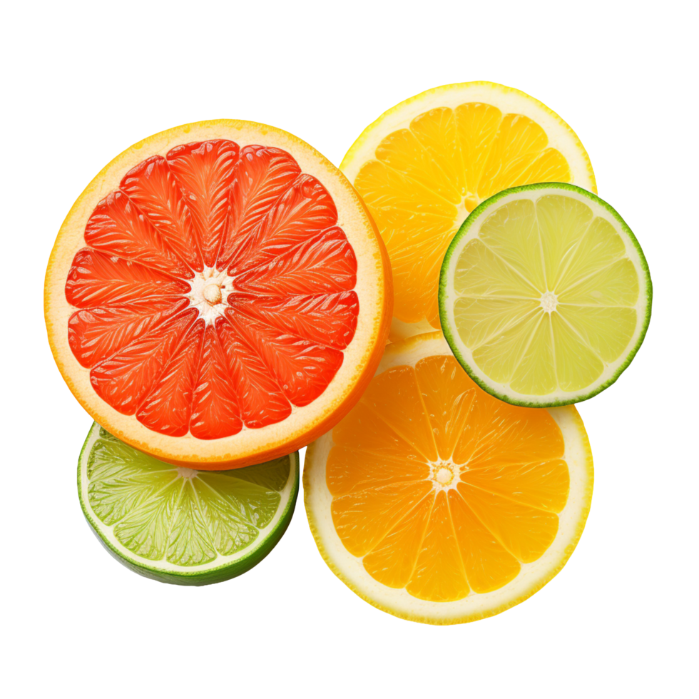 Citrus fruits slices isolated on transparent background 44813719 PNG Citrus fruits slices isolated on transparent background 44813719 PNG