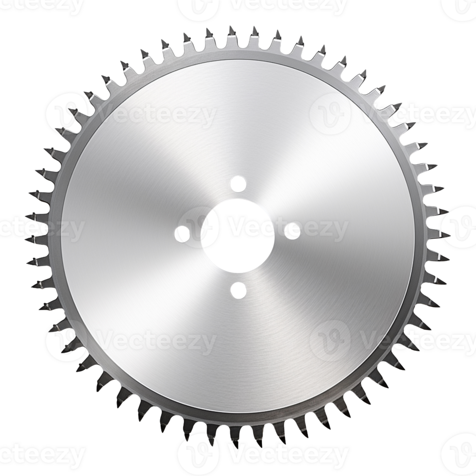 Circular steel saw blade isolated on transparent background png