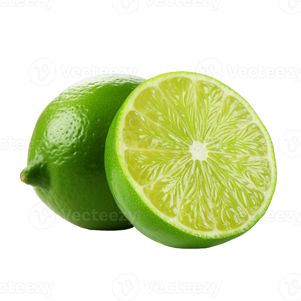 Citrus lime fruit isolated on transparent background png