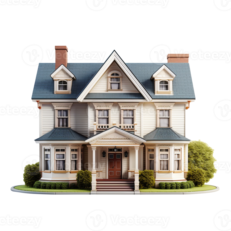 Colonial House isolated on transparent background png