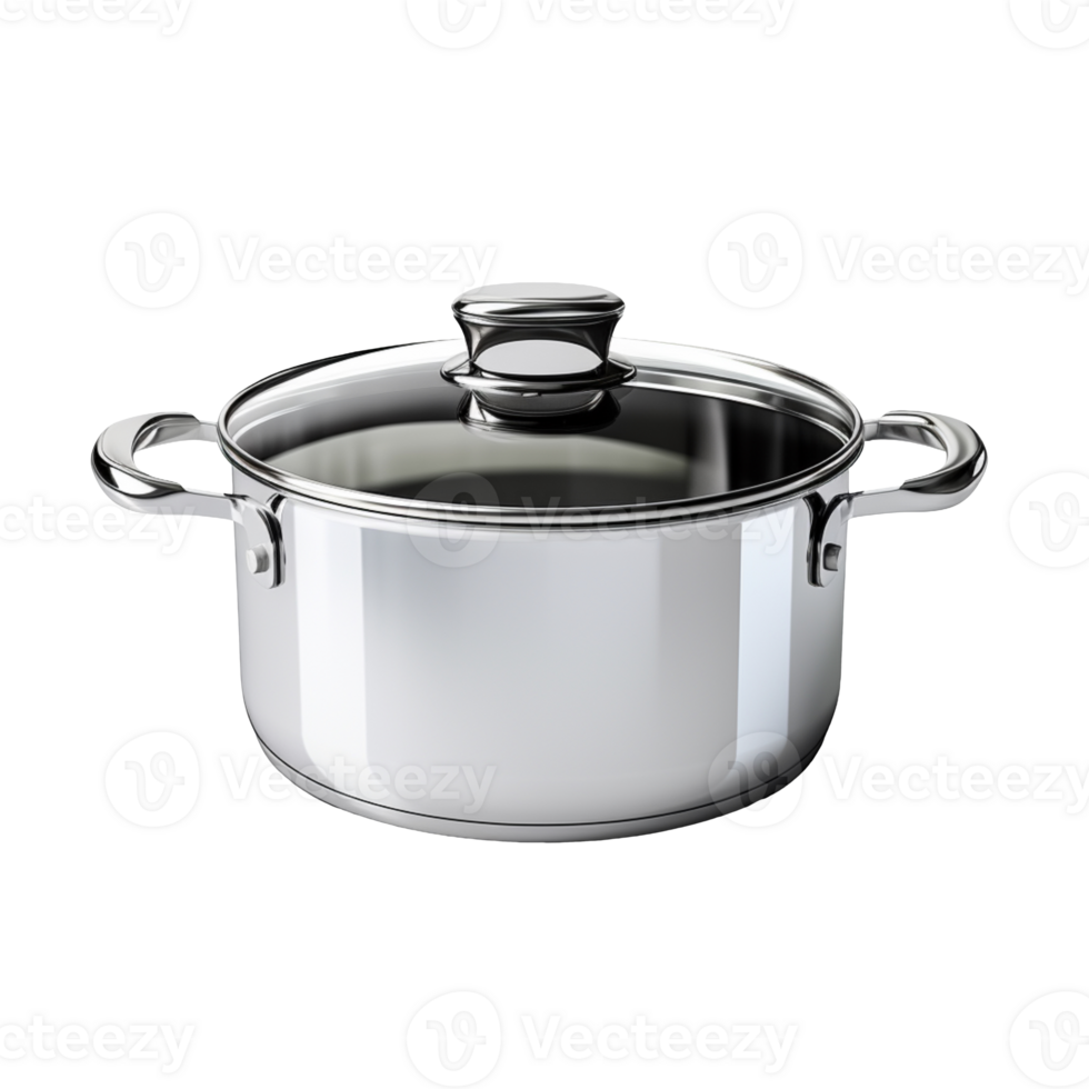 Copped pan with lid isolated on transparent background png