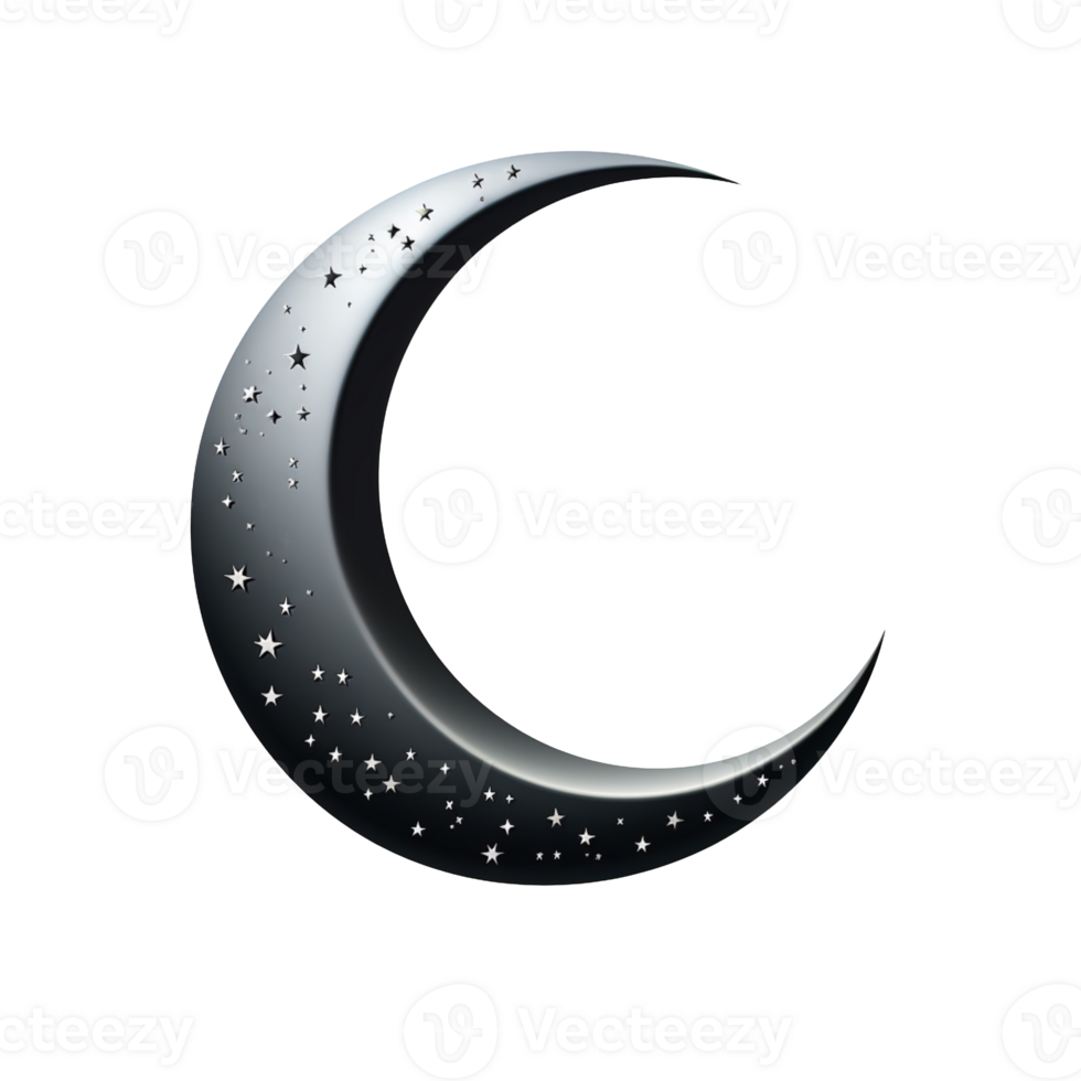 Crescent Moon isolated on transparent background png