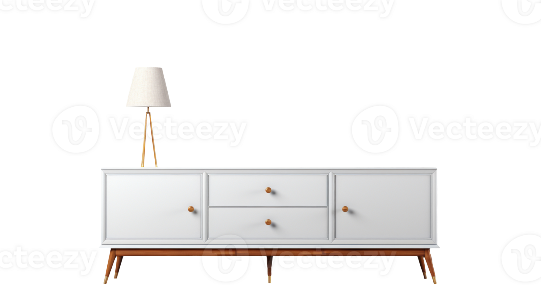 Credenza sideboard isolated on transparent background png