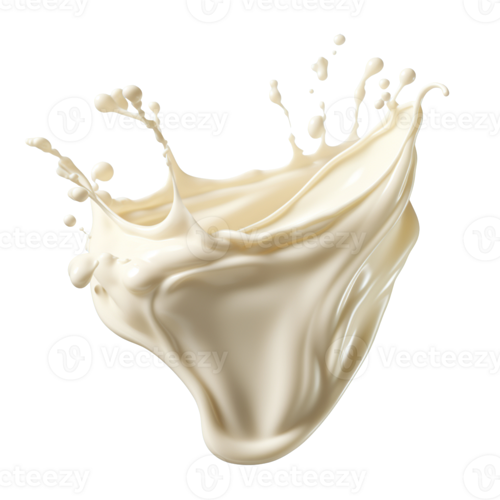 Creamy splash isolated on transparent background png