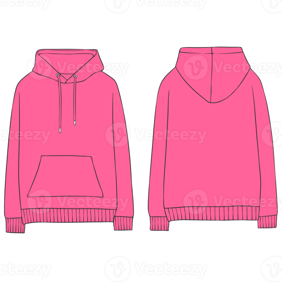 pink hoodie mockup illustration 44817757 PNG