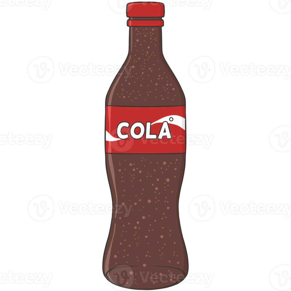 bottle of cola cartoon illustration png