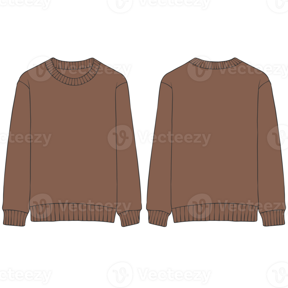 brown sweatshirt mockup illustration png