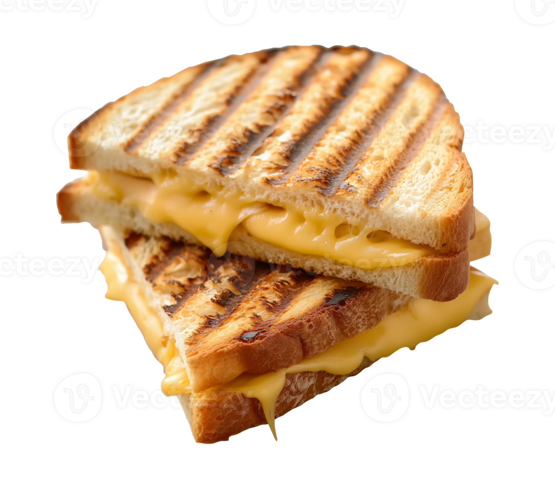 toast melted cheese sandwich isolated on a transparent background png