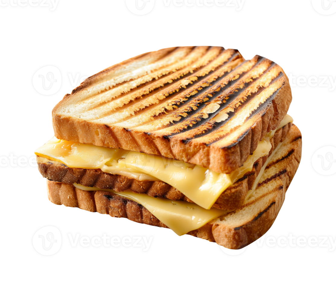 toast melted cheese sandwich isolated on a transparent background png