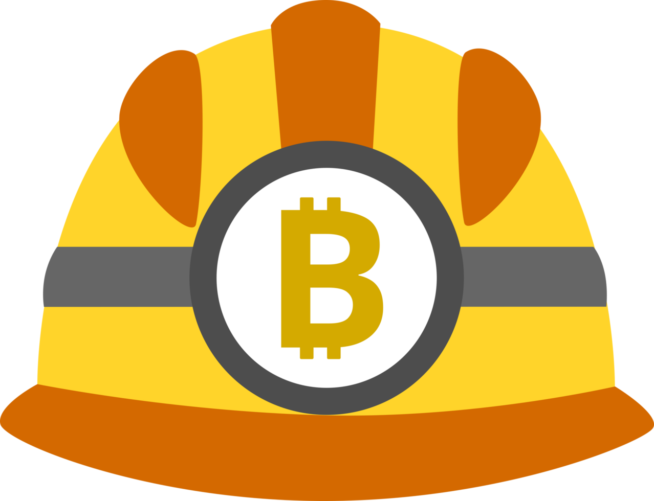 Cryptocurrency Mining Helmet Concept png