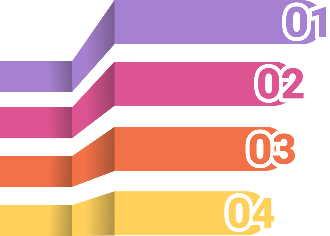Presentation 4 step elements design png