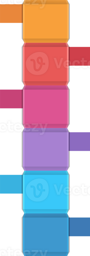 Timeline Infographics 6 step element design png