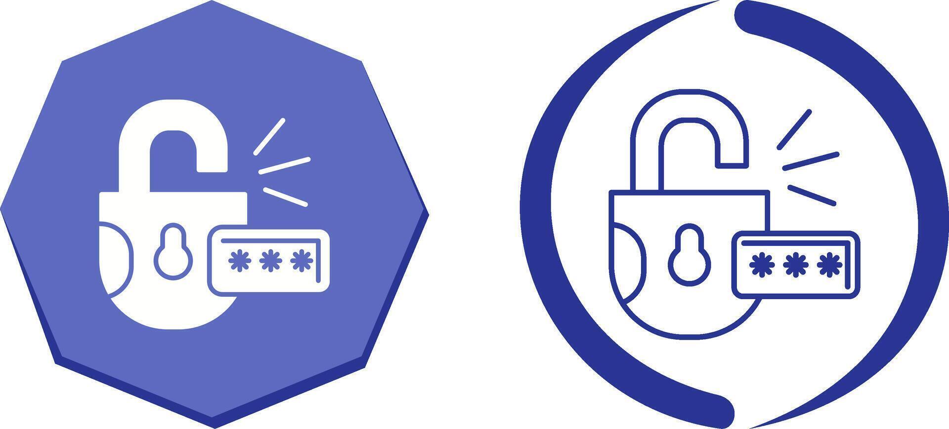 Unlock Icon Design vector