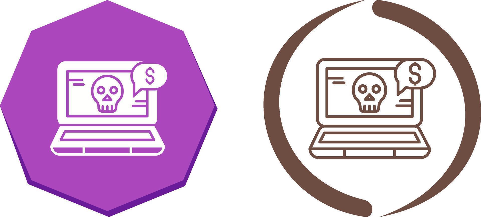 Online Fraud Icon Design vector
