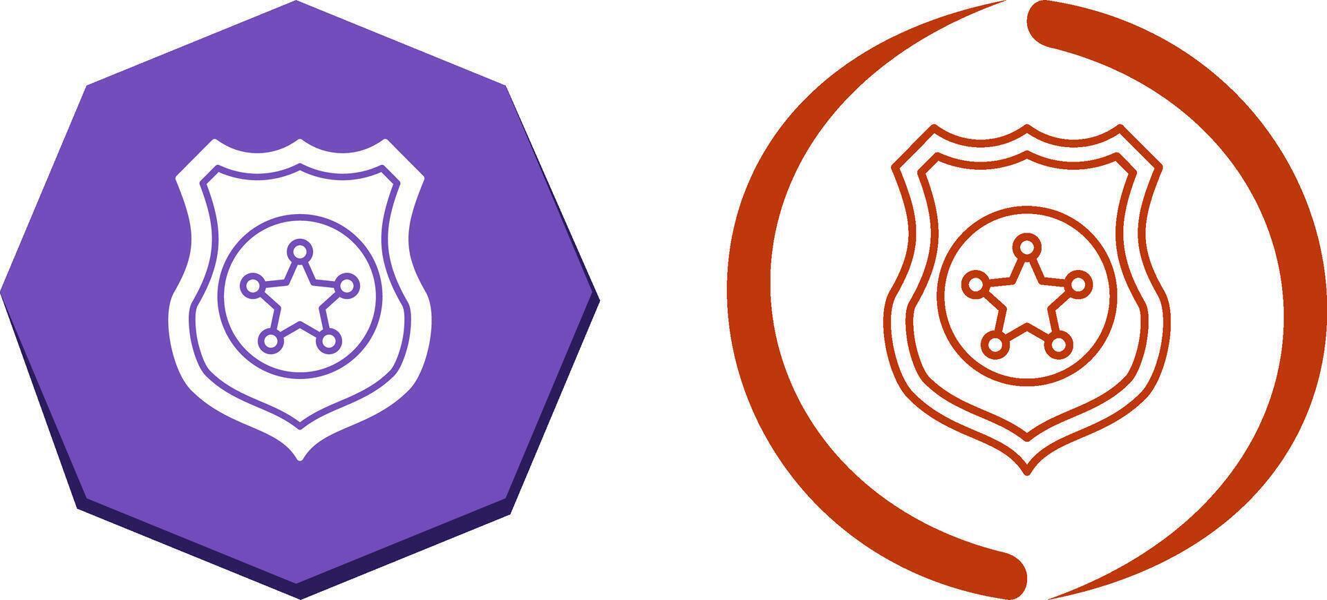Police shield Icon Design vector