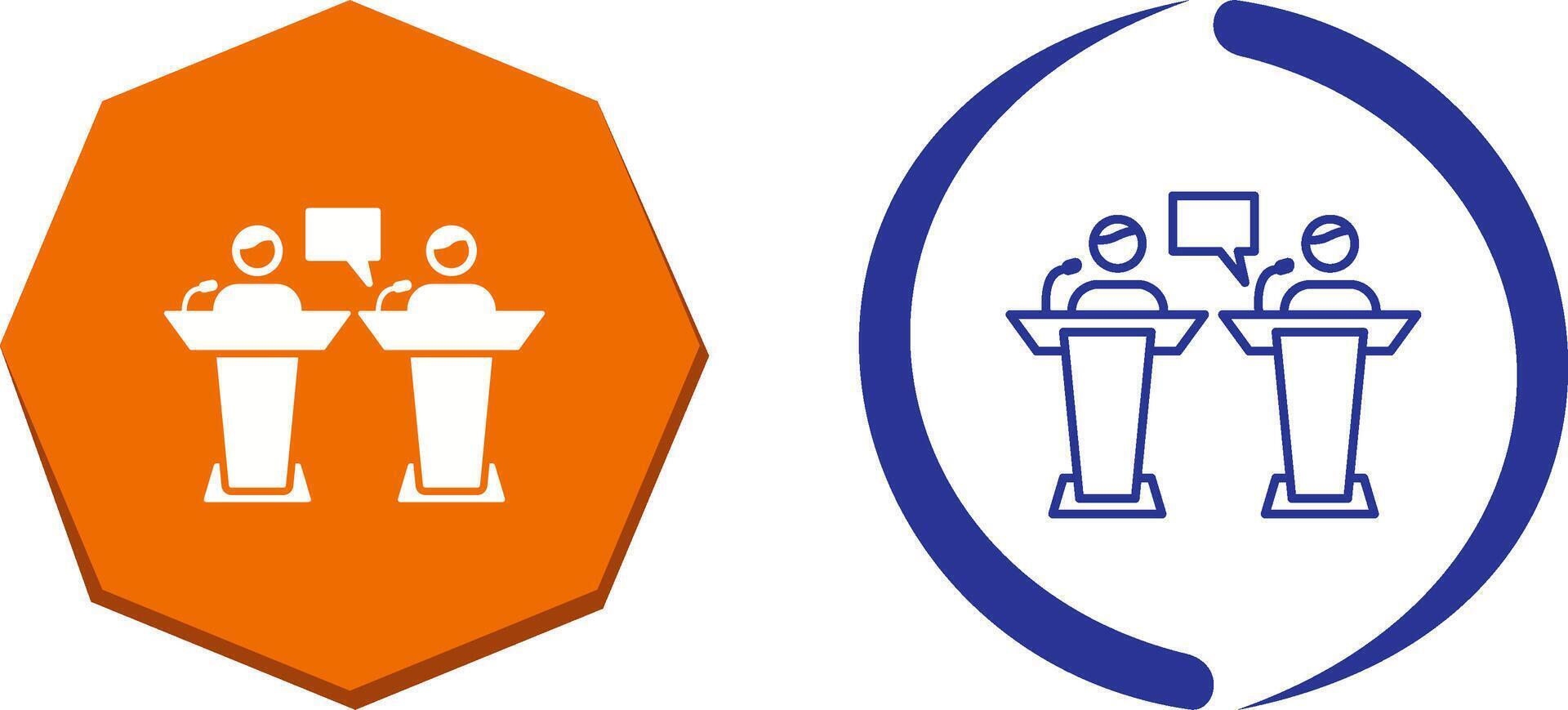 Debate Icon Design vector