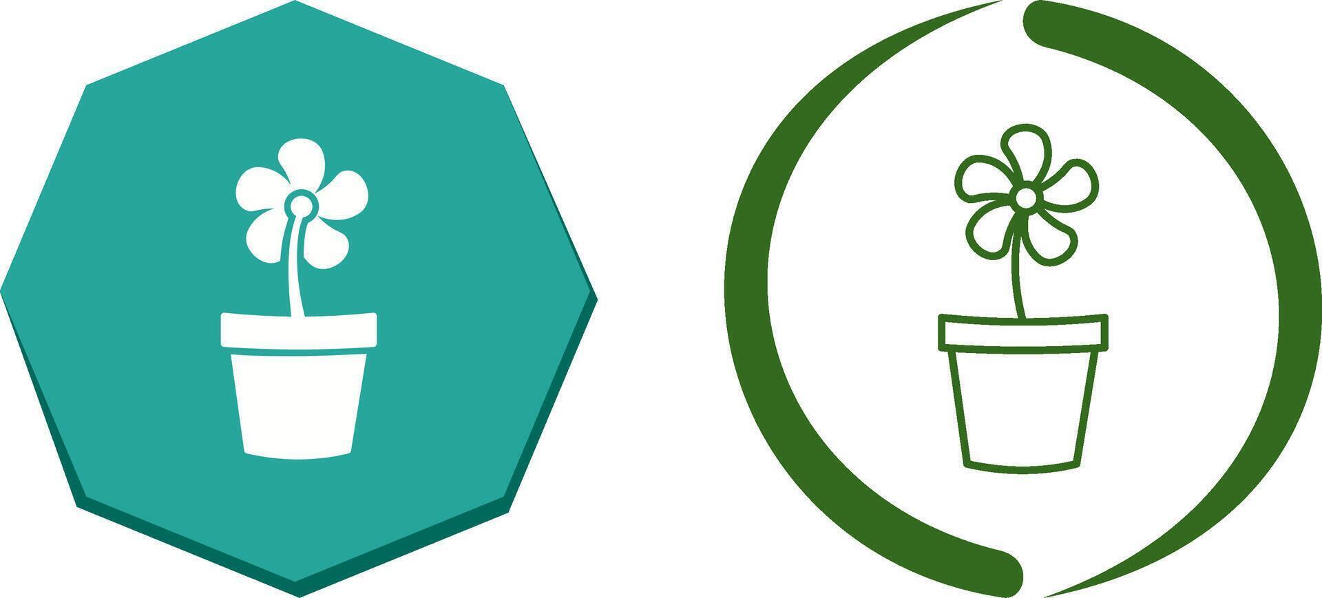 Flower Pot Icon Design vector