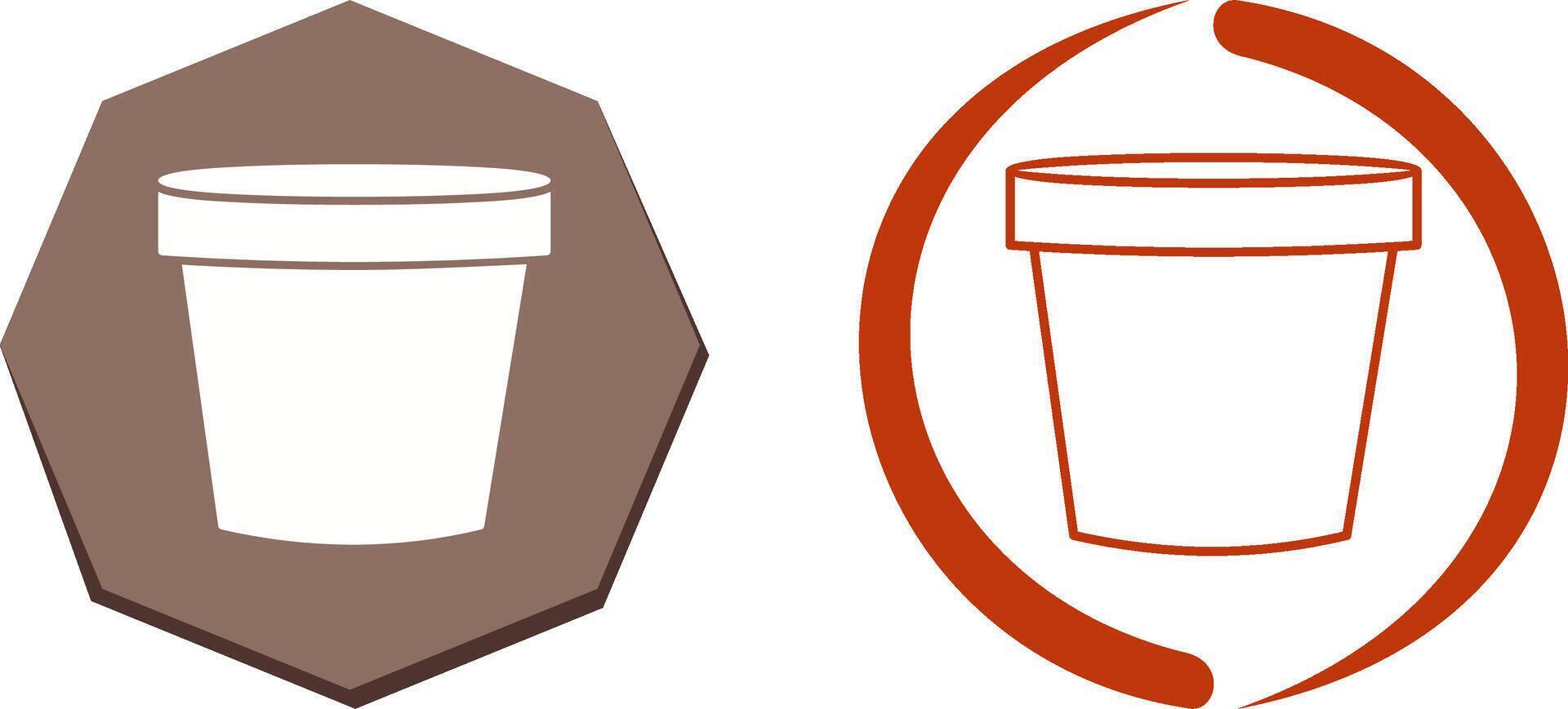 Plant Pot Icon Design vector
