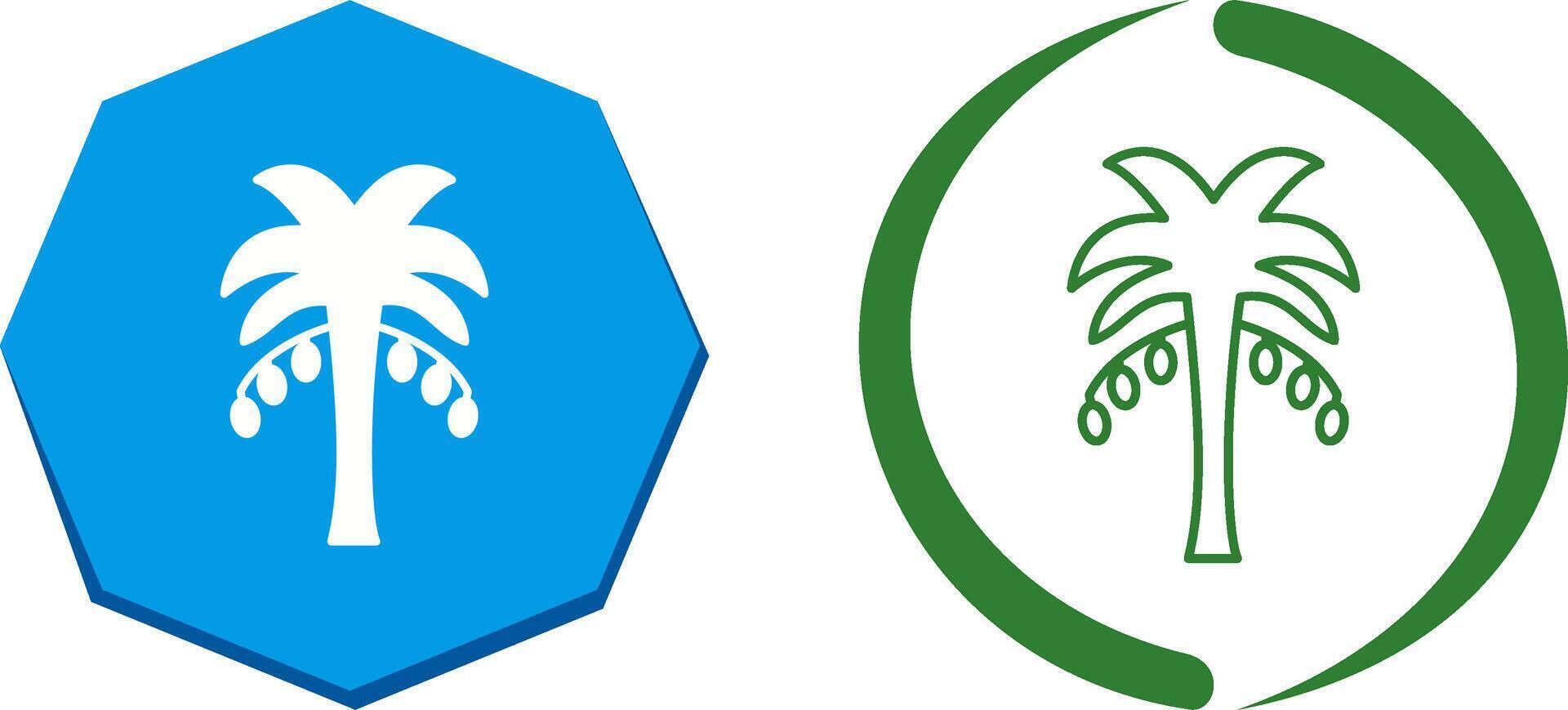 Coconut trees Icon Design vector