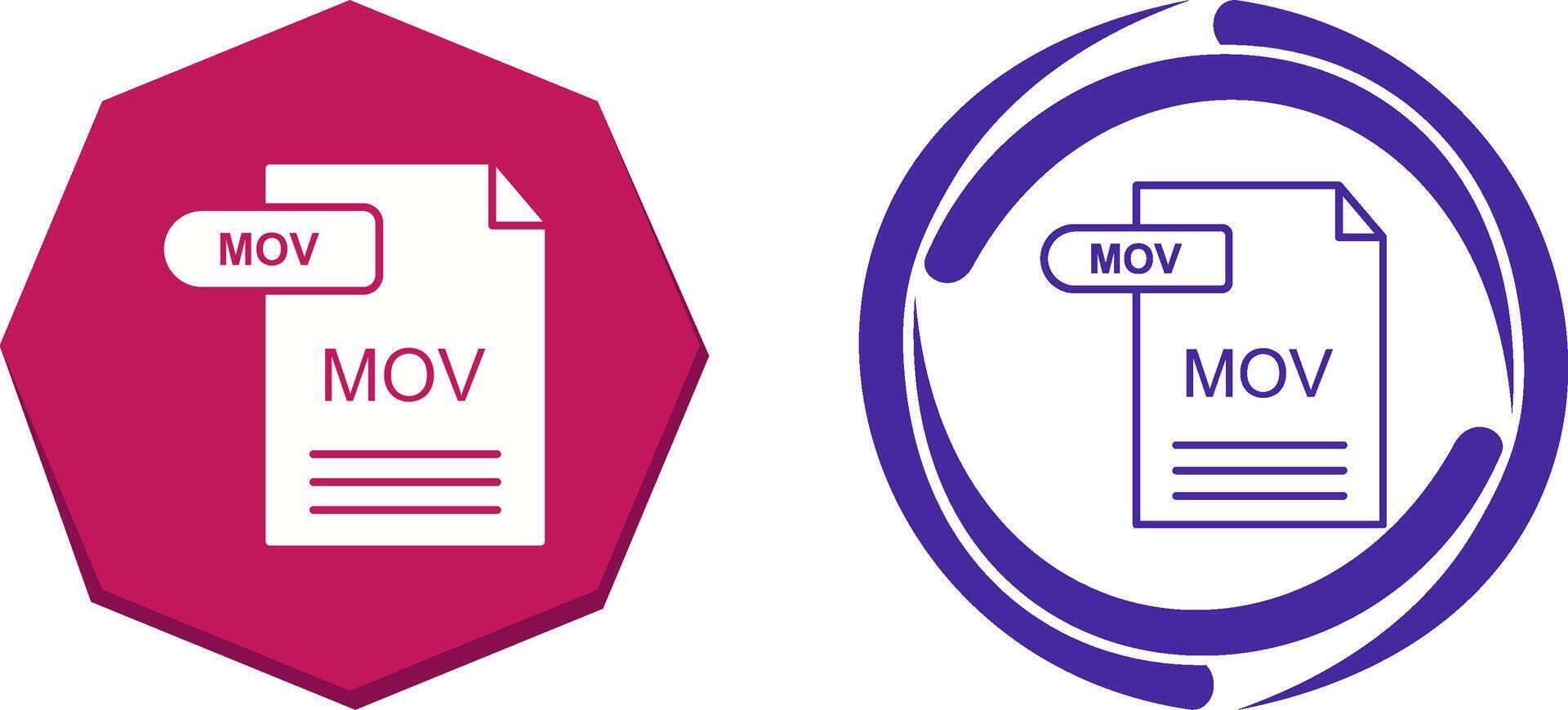 MOV Icon Design vector