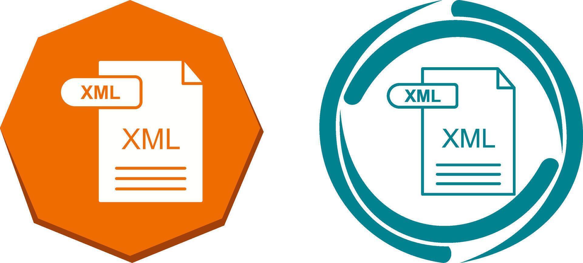 XML Icon Design vector