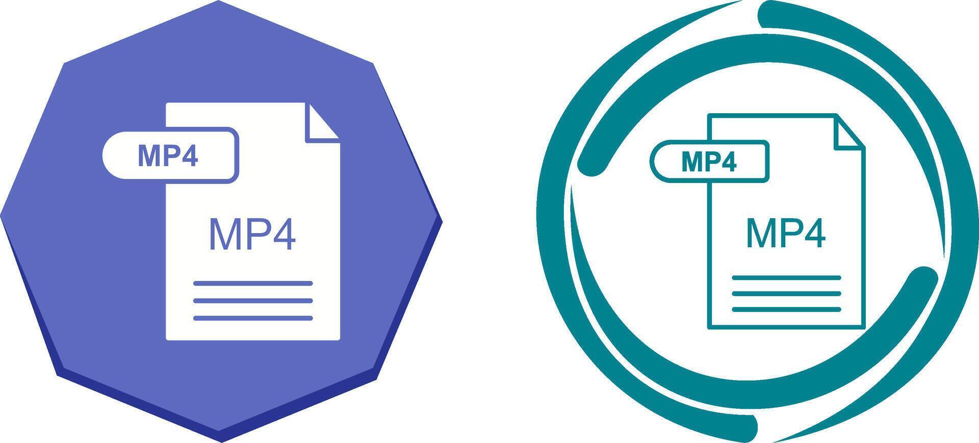 MP4 Icon Design vector