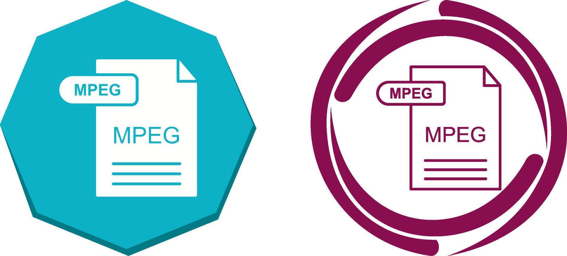 MPEG Icon Design vector