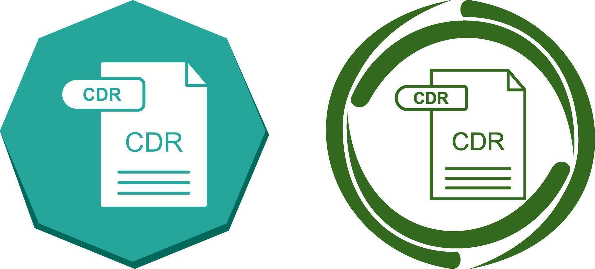 CDR Icon Design vector