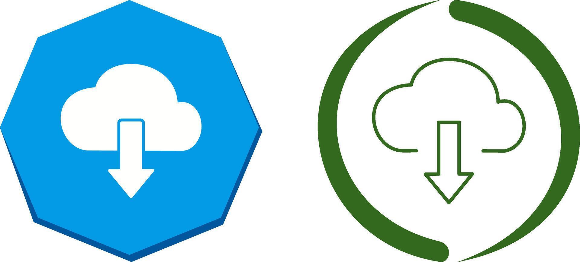 Download from Cloud Icon Design vector