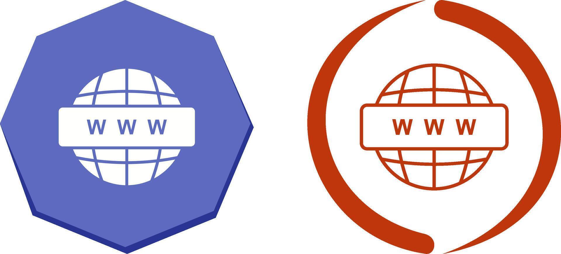 World Wide Web Icon Design vector