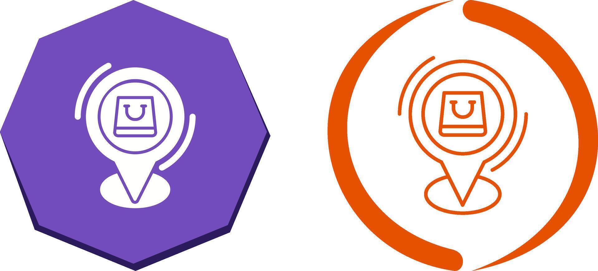 Shop Location Icon Design vector