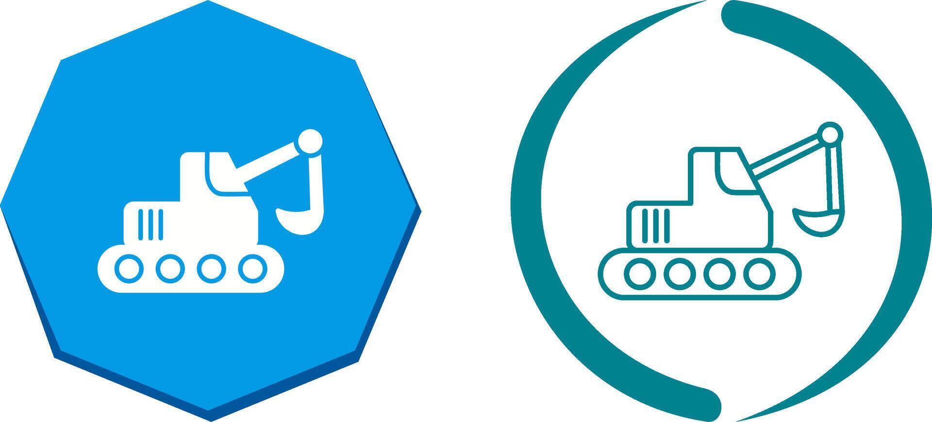Escavator Icon Design vector