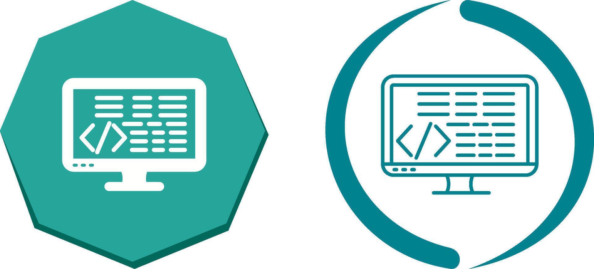 Coding Icon Design vector